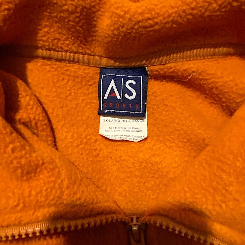 Vintage Texas Longhorns Fleece Quarter Zip Jacket AS Sports UT Orange Men’s XXL - Picture 3 of 6